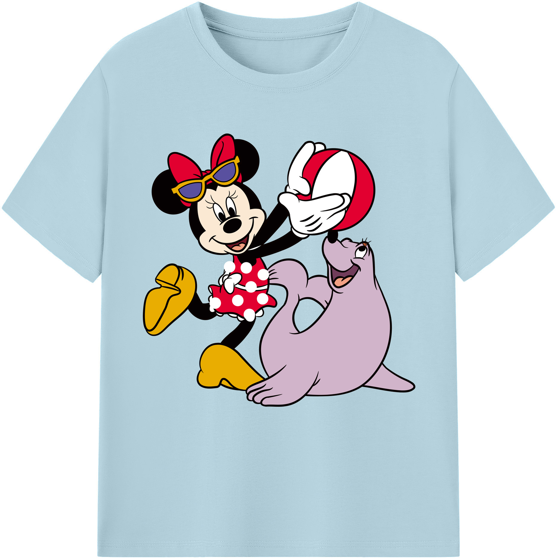 （画像用） ミッキーマウス Mickey Mouse 綿100％半袖Tシャツ（フロントプリント）